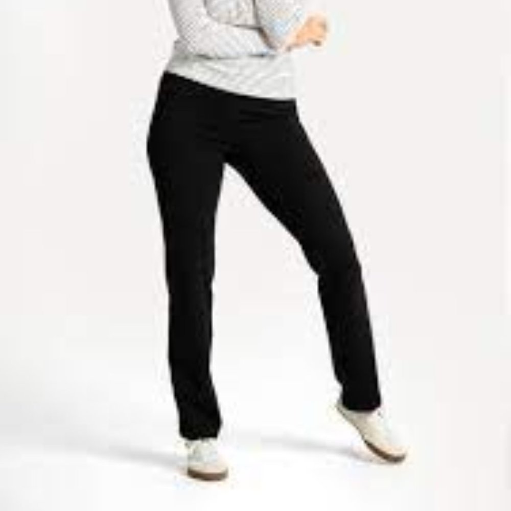 Betabrand Straight Leg Pants in Black